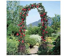 Pergolato da giardino Arco decorativo Arco decorativo Pergola da giardino Metallo in ferro battuto Design rustico Ideale per varie piante rampicanti Matrimonio Decorazione per feste nuziali Ampio perg