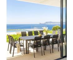 Tavolo da giardino allungabile a 12 posti Paradize in alluminio trattato con polveri epossidiche