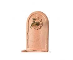 AbruzzoVasi Piastra Fontana da Giardino a Muro in Terracotta (Senza Rubinetto) MOD. Girasole