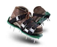 GCHH Scarpe Chiodate per Prato - Aeratori per Prato Scarpe Chiodate Arieggiatore Scarpe per Arieggiare Il Prato -Fibbie in Metallo. Taglia Unica Adattabile Ad Ogni Calzatura