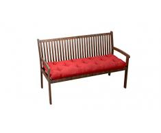 Cuscino Trapuntato per Panca mobili in Pallet divani Imbottiti per Interni ed Esterni per Salotto terrazza Giardino Ampia Scelta di Colori e Dimensioni (100x40x12, Rosso)