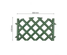 Steccato recinzione da giardino Verde 3,5 m di lunghezza di plastica resistente colore: verde