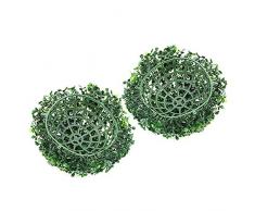 Alcioneus - Pianta artificiale a forma di palla, sfera decorativa di bosso artificiale stile arte topiaria, per casa, feste di matrimonio ecc., 25 cm