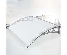 Tightstore Cappottina da Sole per Esterno, Tenda da Sole per Finestra in Policarbonato, Protezione UV da Pioggia e Neve(60 * 60 Cm)
