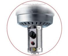 Terrazze stufa a fungo Set completo con tavolo, cassa, fissaggio a pavimento e ruote.