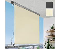 Sol Royal Tenda da Sole Verticale 160x250 cm Tenda MS5 - Protezione per la Privacy con manovella Rimovibile, Tenda da Sole Idrorepellente per terrazza, Balcone, Giardino - Beige