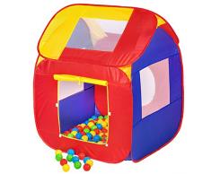TecTake Tenda Giochi per Bambini | Pop Up Tenda da Gioco con Palline per Bambino | incl. 200 Palline + Tascabile | -Modelli Differenti- (Tipo 2 | No. 400729)