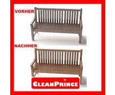 cleanprince hartholz-entgrauer 1000 ml legno bankirai colore intensificare il grigio Mobili Da Giardino Tavolo teak cura mantenere DETERGENTE SATURARE 1 LITRO IN OTTENERE CENTRALE entgrauer ANTI