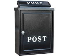 cassetta della posta da esterno Cassetta Postale Americana Con Serratura Per Montaggio A Parete, Cassetta Delle Lettere Retro In Metallo Impermeabile Con Serratura, Grande Cassetta Per La Consegna Esp