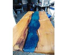 Resina Epossidica Trasparente 3.2KG + Pellicola distaccante 3Mx96CM per cassaforma in legno : Ideale per creare il TAVOLO IN LEGNO E RESINA