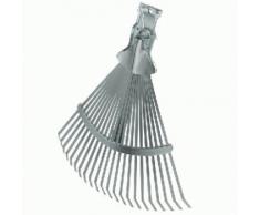 Triuso – scomparti scopa Profi Scopa Senza Manico 22 denti piatta-B = 30 – 48 cm fogliame scopa rastrello rastrello da giardino Filo