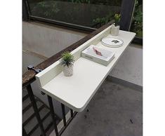 Tavolo da Muro Tavolino Pieghevole Tavolini Da Esterno, Tavolo Da Ringhiera Pieghevole Pieghevole For Balcone, Tavolo Da Ponte Regolabile Sospeso For Patio, Giardino, Bancone Da Bar For Sala Da Pranzo