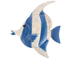 Hemoton Pesce in Ferro Arte da Parete Sculture da Appendere a Parete Animali Marini Decorazione Murale Pesci Tropicali Ornamenti Oceanici per Bagno Piscina Ufficio Casa