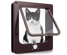 Porta per Gatti e Cani, Porta Schermo per Animali Domestici, Entrata e Uscita Controllabile, Gattaiola Porta Basculante per Gatti e Cani, con chiusura magnetica a 4 vie