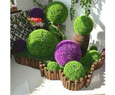 Yunhigh pianta artificiale palla decorativo bosso simulazione erba palla di plastica verde globo verde per il centro commerciale di nozze natale decorazioni per la casa (2pcs, 22cm)