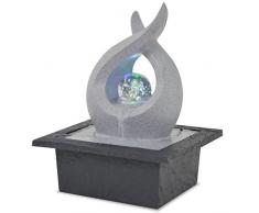 Festnight Fontana Decorativa Moderna Elettrica da Interni con Luce a LED in Poliresina 21,5 x 19 x 28 cm 12 V, 50 Hz, 2 W