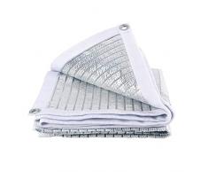 LKLXJ Vela Parasole, Tetto Parasole coprisella Auto, Telo Ombra Riflettente 75%, Rete Solare pergolato Giardino - Compatto (4x6m) con Bordi Bianchi