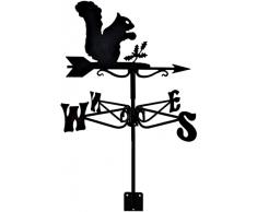 WENCY Segnavento in Metallo for Animali Segnavento Vintage Nero Indicatore di direzione del Vento Durevole for Decorazione del recinto del Tetto del Giardino allaperto Segnavento