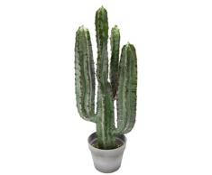 Flair Flower Cactus pilastro artificiale in vaso Cactus artificiale Pianta da interno Pianta verde Consolea appuntita Rubescens Pianta di cactus piatto Fiore Succulente Cactus artificiale Aloe Vera