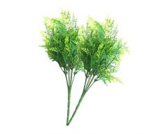 Garneck 2 Pezzi Verde Piante Verdi Arbusti Artificiali Foglie Pianta Simulazione Felce Pianta Arbusto Finto Pianta Felce Finta Piante Acquatiche Accessori