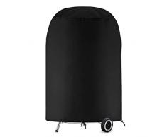 SanGlory Copertura Barbecue Rotondo, Copri Barbecue da Esterno Kettle Grill Cover Impermeabile Telo Protettivo per Barbecue a Cupola - Nero, 71x68cm