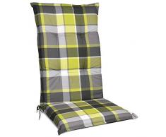 Beautissu Cuscino per Sdraio, poltrone e sedie da Giardino Sunny GR Verde 120x50x6cm - Extra Comfort - Colori Resistenti ai Raggi UV