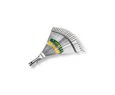 Piantallegra - Scopa conica rastrello in metallo, senza manico, regolabile, per foglie