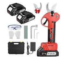 Forbici Potatura Elettriche - 30mm Cesoie Potatura Elettriche Professionali Con 2 21V/2000 mAh Batteria - Forbici a batteria da potatura per potatura per Giardinaggio Albero da Frutta Delle Viti