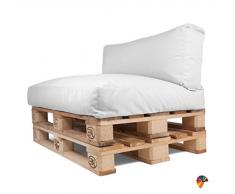 Arketicom Soft Set Cuscini Pallet BANCALI Morbidi da Esterno per arredo mobili divani da Giardino Salotto divanetto Pallet o bancale Cuscini arredo con Palline di polistirolo Tessuto Acrilico Bianco