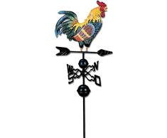 GaLon Banderuola, Indicatore di Direzione della Girandola A Vento Tradizionale Disegno Colorato Gallo Segnavento per Decorazione da Giardino Ornamento sul Tetto