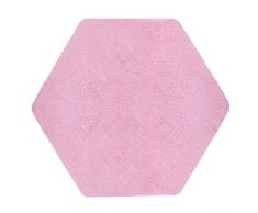 Falliback Tappeto Esagonale Tappeto Morbido in Velluto Coperta da Bambino Gioco da Arrampicata per Tipi, Tenda Principessa, Salotto- Rosa