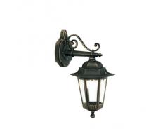 Applique in basso design classico illuminazione da esterno nero-oro