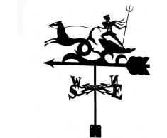 UimimiU Segnavento Segnavento Nero Agriturismo in Acciaio Inox Segnavento Strumento di misurazione for Giardino sul Tetto Esterno Decorazione del Cortile Indicatore di direzione della banderuola