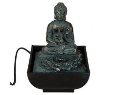 Out of the blue Tavolo Fontana, Sitting Buddha, Poliresina, Multicolore, 17 x 14 cm