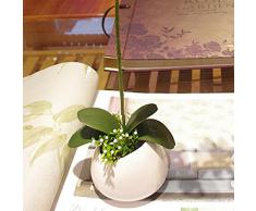 1 Ramo Simulazione Foglia Artificiale Farfalla Orchidea Verde Decorazione Domestico Erba