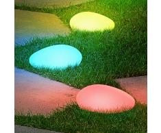FUYO 3 x Lampade Solari da Esterno Giardino ip67 Impermeabile Luci Piscina Luce Solare da Giardino a 8 Colori Telecomandata per Esterni, Laghetto, Piscina