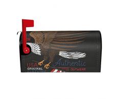 YIDUODUOX USA Patriotic Eagle con bandiera americana magnetica cassetta postale copertura giardino cortile decorazione casa per esterni dimensioni standard 40 x 53 cm