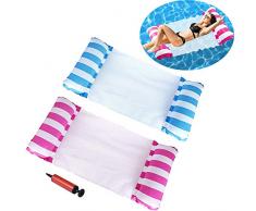 Amaca Gonfiabile,2 pezzi Letto Galleggiante Gonfiabile Gonfiabile Spiaggia Lettino Sedia per Adulti Piscina Estiva Mare