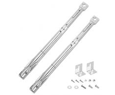 PayandPack, 42204 - Bruciatore di ricambio, confezione da 2 pezzi, universale, lunghezza regolabile da 35,5 a 48 cm, tubo in acciaio inossidabile, per la maggior parte dei barbecue a gas, grill, forni, cucine, stufe, fornetti per il pane, friggitrice