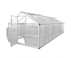 Tidyard Serra,da Giardino,per Esterno,in Alluminio e Policarbonato,481x250x195 cm,12 m²,Serra per Piante,Serra da Esterno,Serra in Policarbonato,Serra Grande,Serra da Giardino