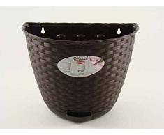 Stefanplast 2075958 Vaso di Fiori Naturali Moka Montaggio a Parete per 30 x 20 x 22 cm