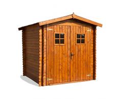 Perla 200x200 - Casetta da giardino blockhouse in legno di abete impregnato ed essiccato ripostiglio da esterno