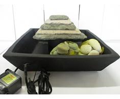 FONTANA ZEN ROCCIA SASSI CM 33X33X18 H fontanella con riciclo