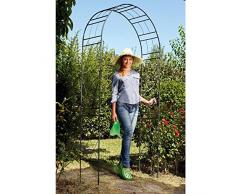 ARCO IN ACCIAIO DA GIARDINO CM 110X35X225 VERDEMAX ROSE PIANTE
