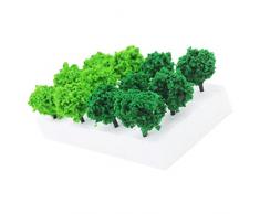 GANAZONO 1 Scatola Arbusti Simulati Piante Artificiali Treno Ornamento Artificiales Para Gruppi Di Vegetazione In Miniatura Arbusti Alberi E Cespugli In Miniatura Modello Mini Mix Di