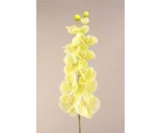Orchidee artificiali, fiore artificiale, colore: verde, Giallo artificiale Altezza: 125 cm in lattice, motivo: reel, Scegliete la vostra colore: verde-giallo