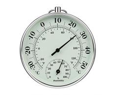 iMangoo - Termometro e igrometro da 10 cm, adatto per interni ed esterni, visualizza la temperatura interna e esterna, rende possibile misurare e monitorare il tasso di umidità dellaria