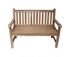 Ambientehome, C80834 Panca da Giardino, Teak, Marrone, 120 x 62 x 92 cm