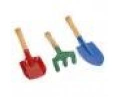 3pz Attrezzi Da Giardino In Metallo Impostati Rastrello All'aperto Bambini Giochi Per Bambini Pala Spiaggia Sandbox Giocattolo