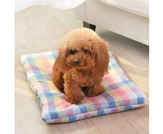 Daliuing Tappeto per Animali Domestici Materasso per Cani Tessuto di Cotone e Lino graticcio Materasso per Animali Domestici Materasso Reversibile per Cani Cani E Gatti materassino Imbottita Morbido